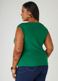 Faux Wrap Jersey Top