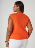 Faux Wrap Jersey Top