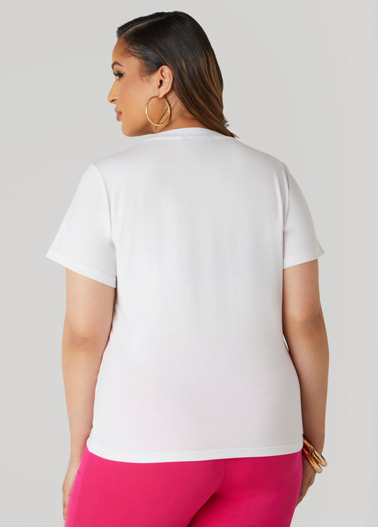 Lipstick Sequined Tee