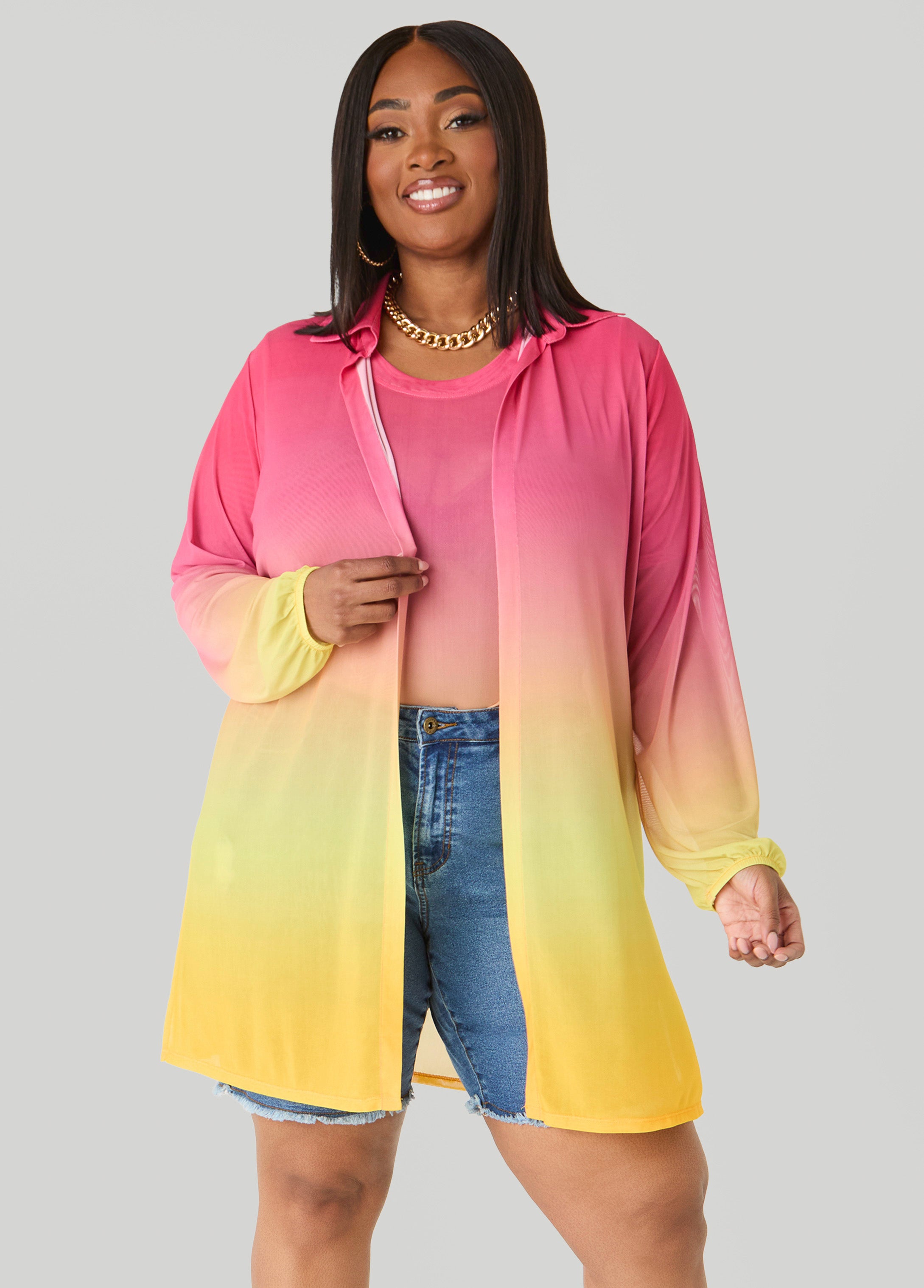 Ombre Mesh Duster