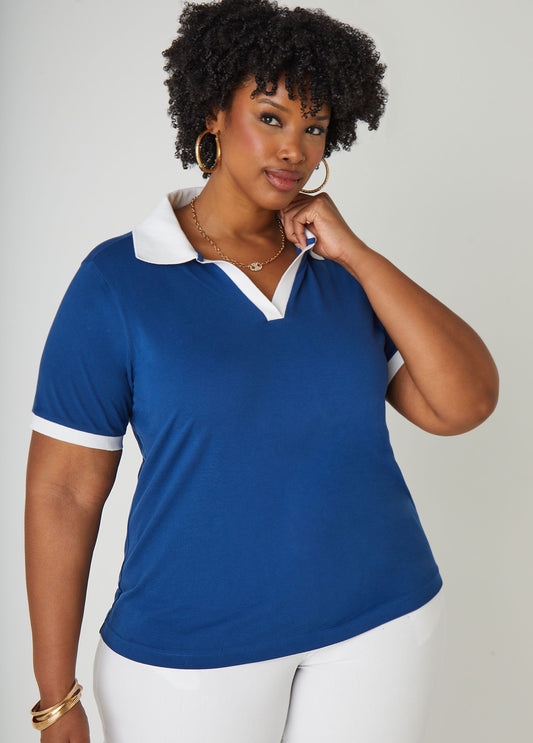 Two Tone Polo Shirt