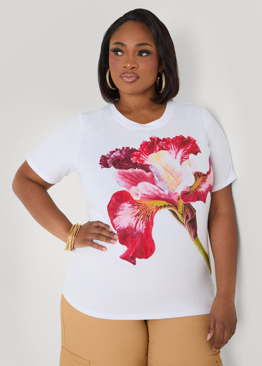 Floral Jersey Graphic Tee