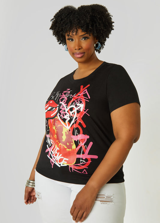 Plus Size Influence Graphic Tee