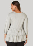 Marled French Terry Babydoll Top
