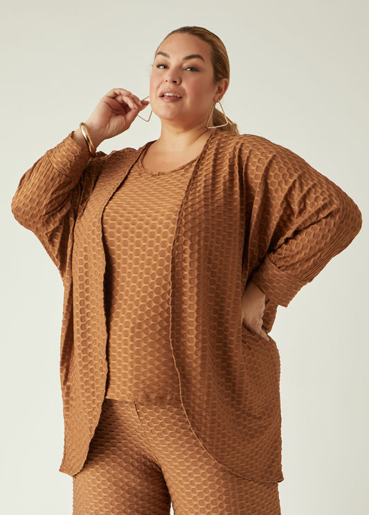 Honeycomb Knit Cardigan