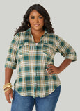 Button Plaid Shirt