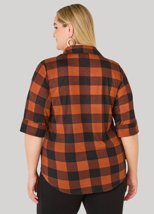 Cuffed Plaid Shirt