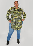 Houndstooth And Camo Print Shirt