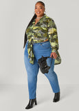 Houndstooth And Camo Print Shirt