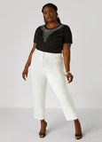Faux Pearl And Crystal Jersey Tee
