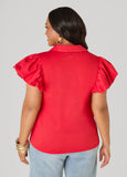 Puff Sleeved Paneled Shirt
