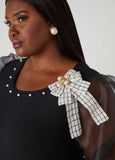 Embellished Puff Sleeved Top