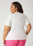 Lace Appliqued Jersey Tee