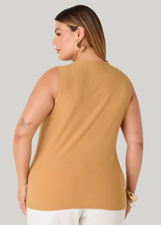 Marbled Bead Stretch Crepe Top