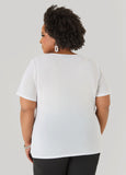 Crystal Cowl Neck Mesh Top