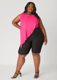 Asymmetric Draped Mesh Top