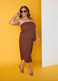 Plus Size Tube Top Sexy Trendy Summer Strapless Top Matching Set