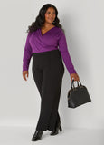 Pleated Faux Wrap Top