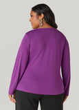 Pleated Faux Wrap Top