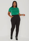 Ruched Stretch Knit Tee