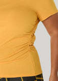 Ruched Stretch Knit Tee
