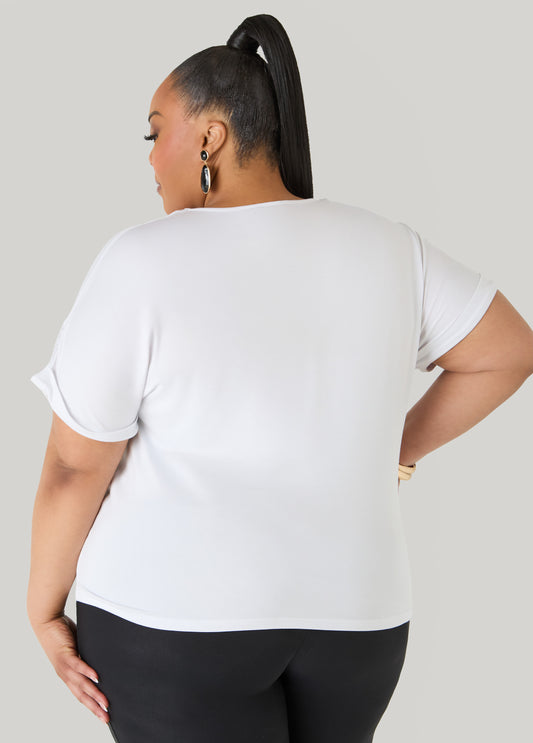 Crochet Paneled T Shirt