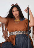 Fringed Oversized T Shirt