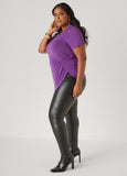 Split Side Stretch Knit Top