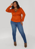 Ribbed Wrap Top