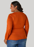 Ribbed Wrap Top
