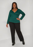 Ribbed Wrap Top