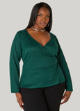 Ribbed Wrap Top