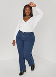 Gathered Snap Front Ribbed Top
