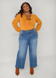 Tie Front Cutout Top