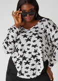 Slub Knit V Neck Top