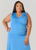 Ruched Faux Wrap Top
