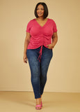Drawstring Knit Top