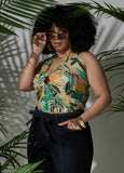 Tropical Print Halter Top