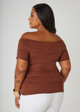 Twist Front Off The Shoulder Top