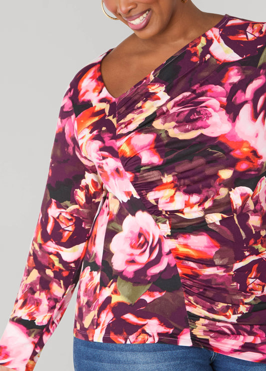 Asymmetric Floral Top