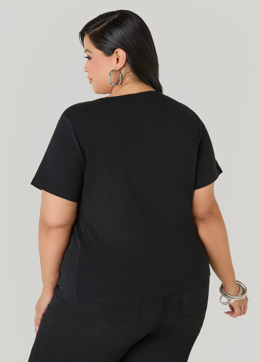 Dollar Sign Embellished Tee