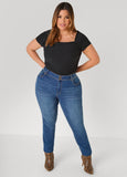 Ruched Square Neck Top