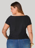 Ruched Square Neck Top