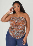 Western Print Tube Top