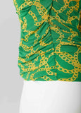 Chain Print Bustier Top