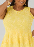 Floral Embroidered Peplum Top