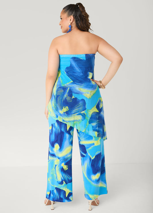 Tropical Asymmetric Mesh Tube Top