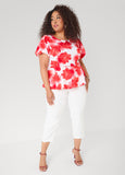 Floral Print Peplum Top