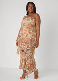 Animal Print Mesh Tube Top
