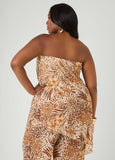 Animal Print Mesh Tube Top